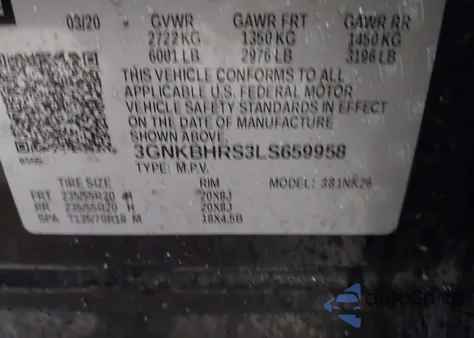 2020 Chevrolet Blazer Awd 2Lt z USA, uszkodzony, nr VIN 3GNKBHRS3LS659958